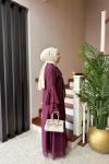 Bağlama Detay Tensel Elbise Bordo
